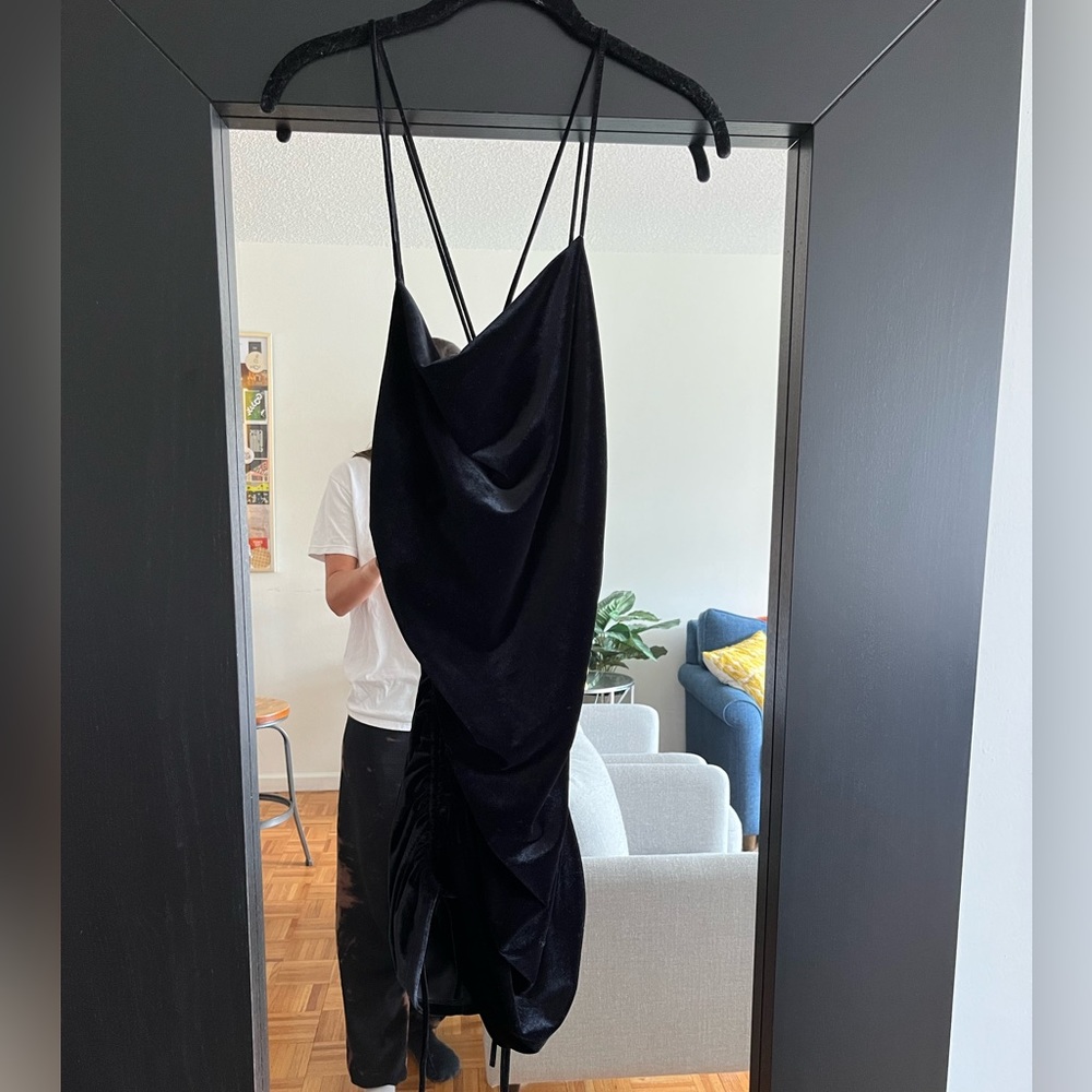 Zara velvet strappy dress